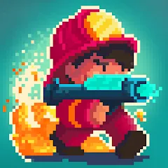 Скачать взлом Firefighter: pixel shooter [МОД Бесконечные деньги] на Андроид