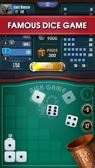 Farkle online 10000 Dice Game  [МОД Бесконечные монеты] Screenshot 1