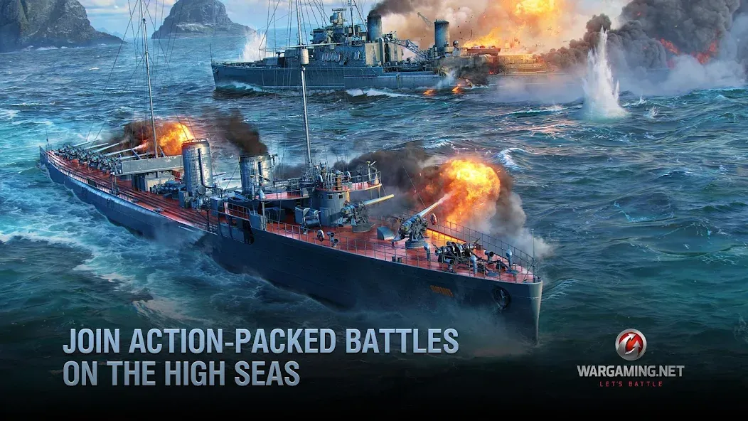 World of Warships Blitz War (Ворлд оф Варшипс Блиц Вар)  [МОД Menu] Screenshot 2