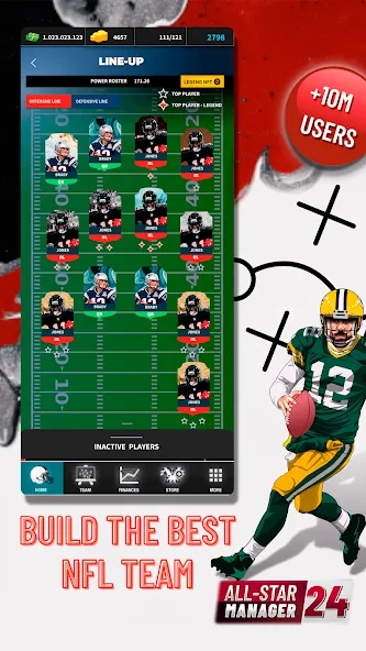 Fantasy Football Bowl Manager (Американ)  [МОД Бесконечные деньги] Screenshot 2