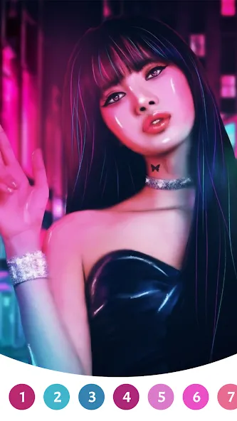 BlackPink Paint by Number (БлэкПинк Раскраска по номерам)  [МОД Menu] Screenshot 1