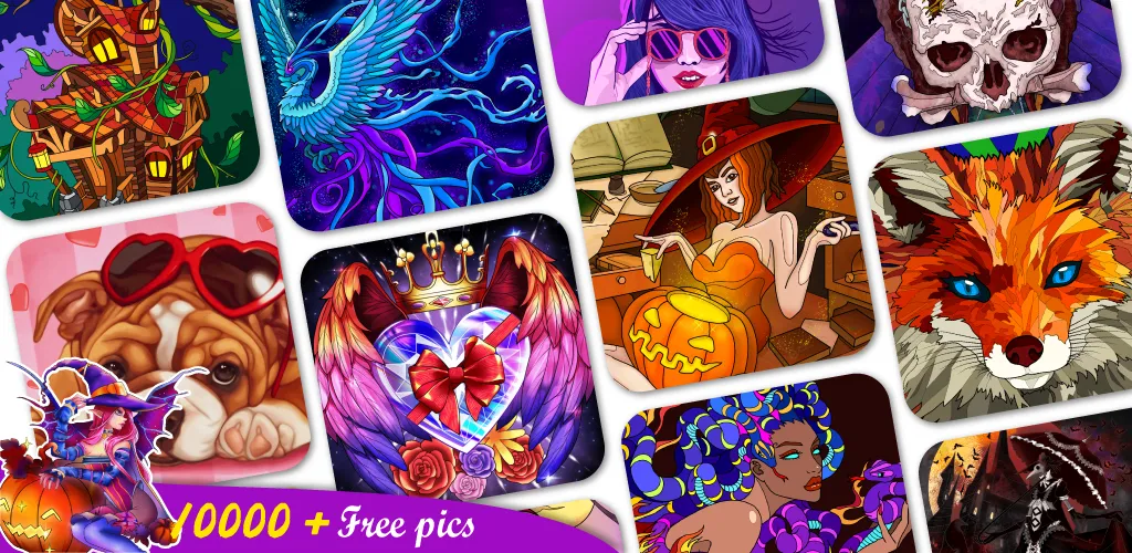Coloring Book -Paint by Number (Малер Плюс)  [МОД Бесконечные деньги] Screenshot 1
