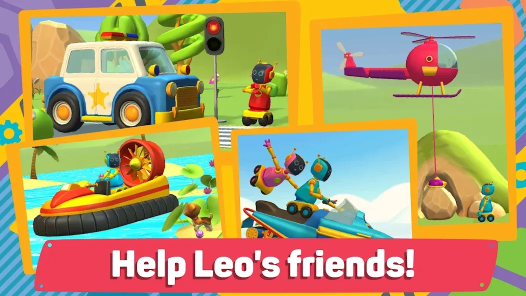 Leo 2: Puzzles & Cars for Kids  [МОД Много монет] Screenshot 2