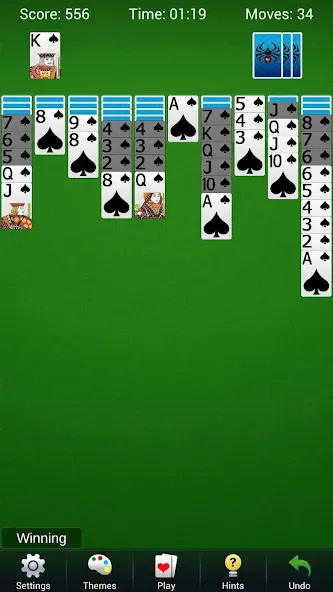 Spider Solitaire - Card Games  [МОД Бесконечные деньги] Screenshot 1