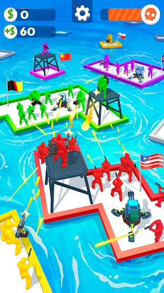 War of Rafts: Crazy Sea Battle (Война плотов)  [МОД Mega Pack] Screenshot 1