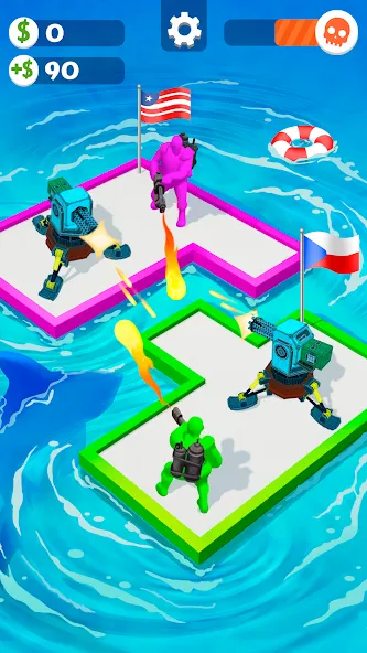 War of Rafts: Crazy Sea Battle (Война плотов)  [МОД Mega Pack] Screenshot 4