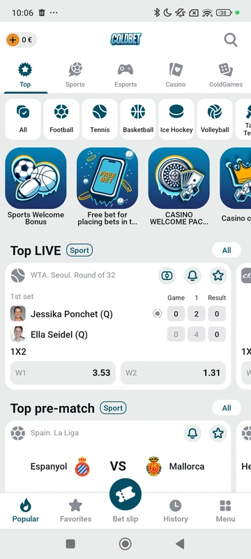 Coldbet приложение - 2