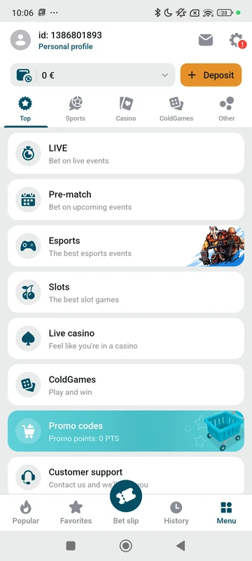 Coldbet приложение - 3